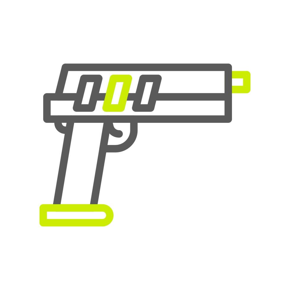 gun icon duocolor grey vibrant green colour military symbol perfect. vector