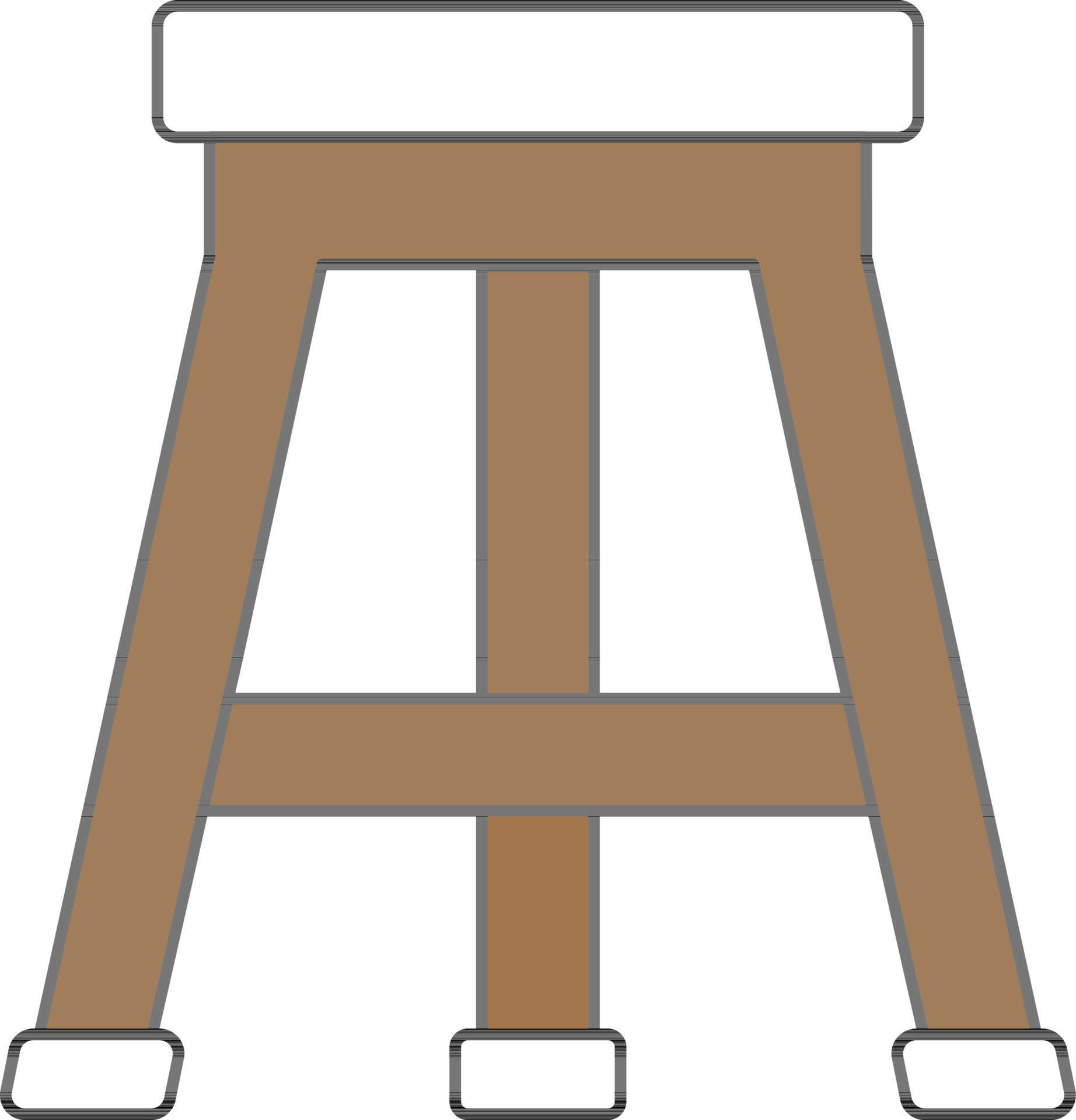 Three Legged Stool Icon In Brown Color. 24456700 Vector Art at Vecteezy