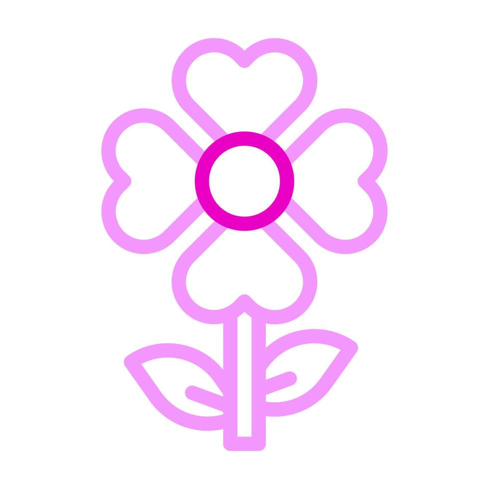 flower love icon duocolor pink colour mother day symbol illustration. vector