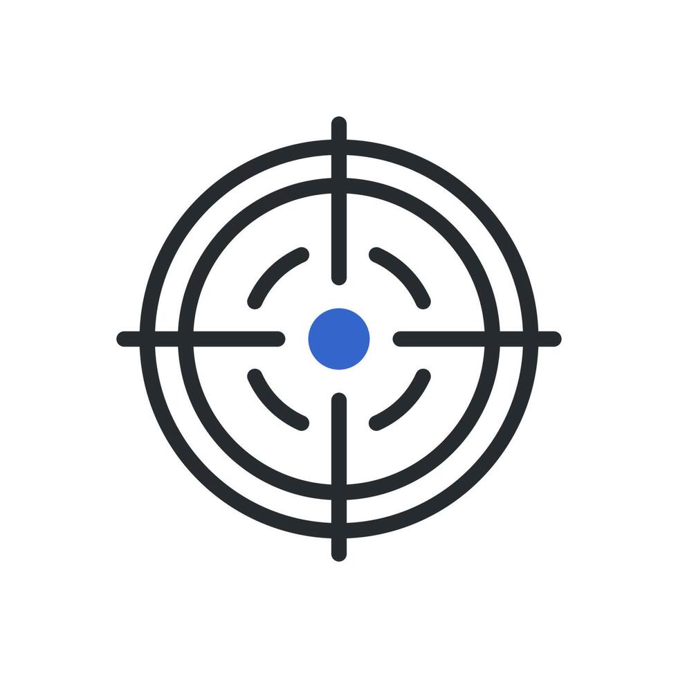 Target icon duotone blue grey colour military symbol perfect. 24456721 ...
