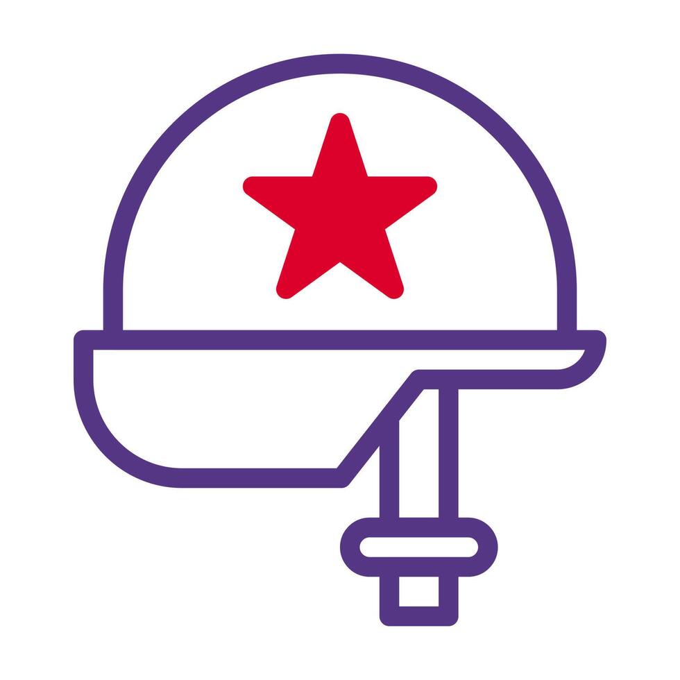 helmet icon duotone red purple colour military symbol perfect. vector