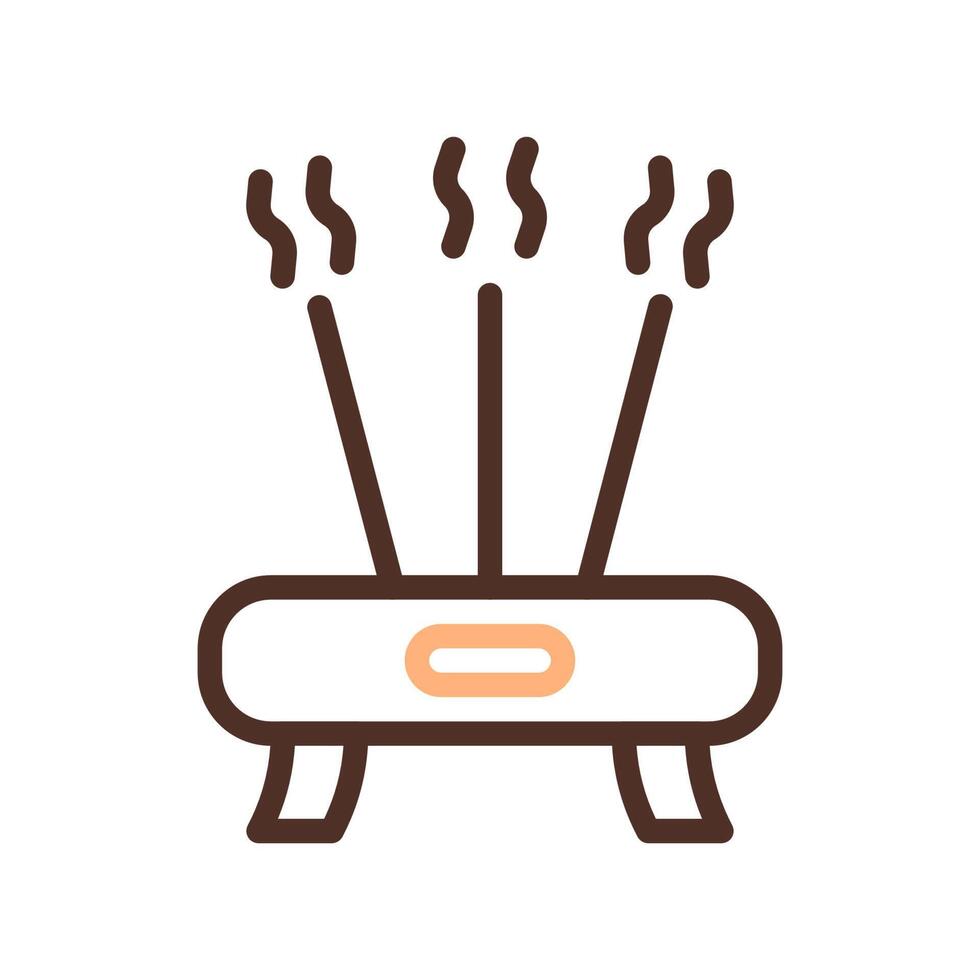 Incense icon duocolor brown colour style chinese new year symbol perfect. vector