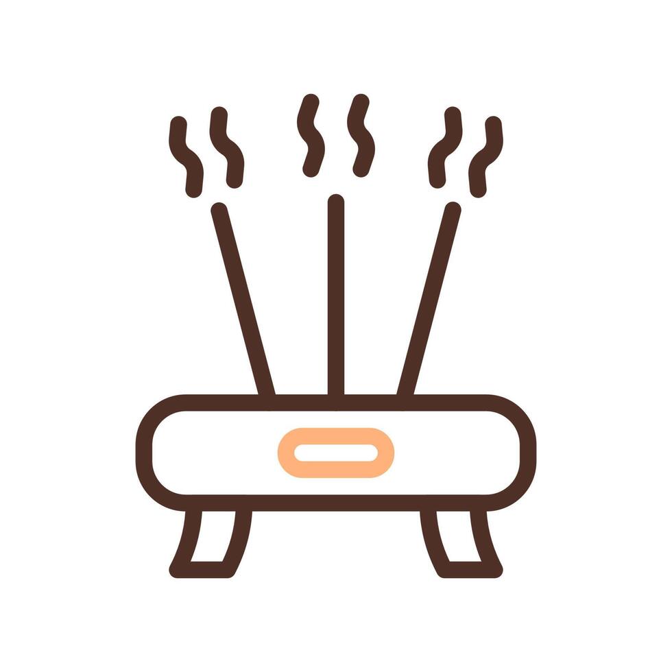 Incense icon duocolor brown colour style chinese new year symbol perfect. vector