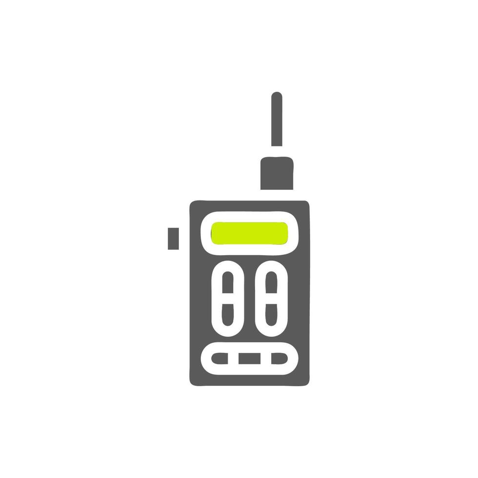 Walkie Talkie icon solid grey vibrant green colour military symbol perfect. vector