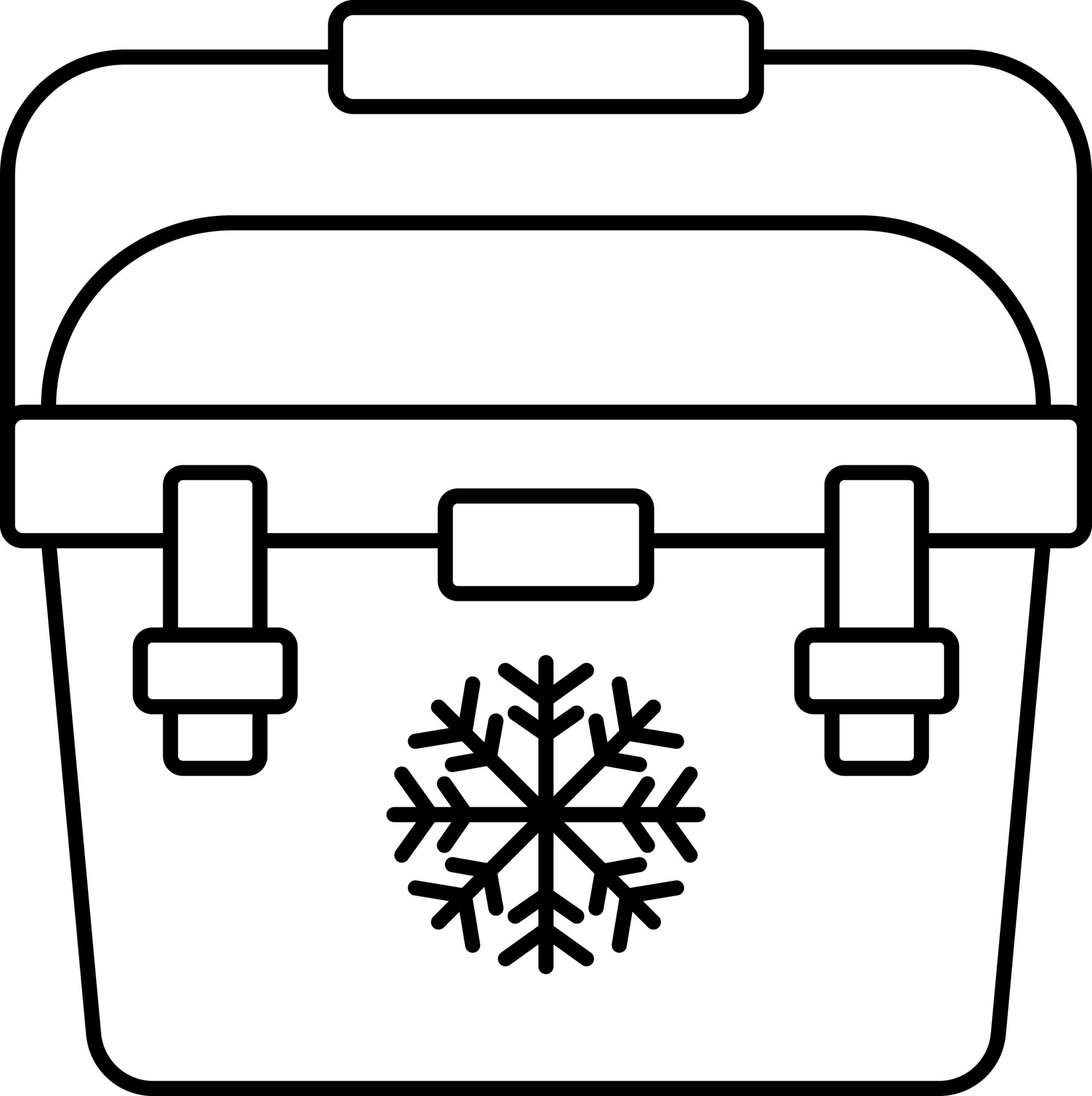 Ice Box Icon In Black Line Art. 24456864 Vector Art at Vecteezy