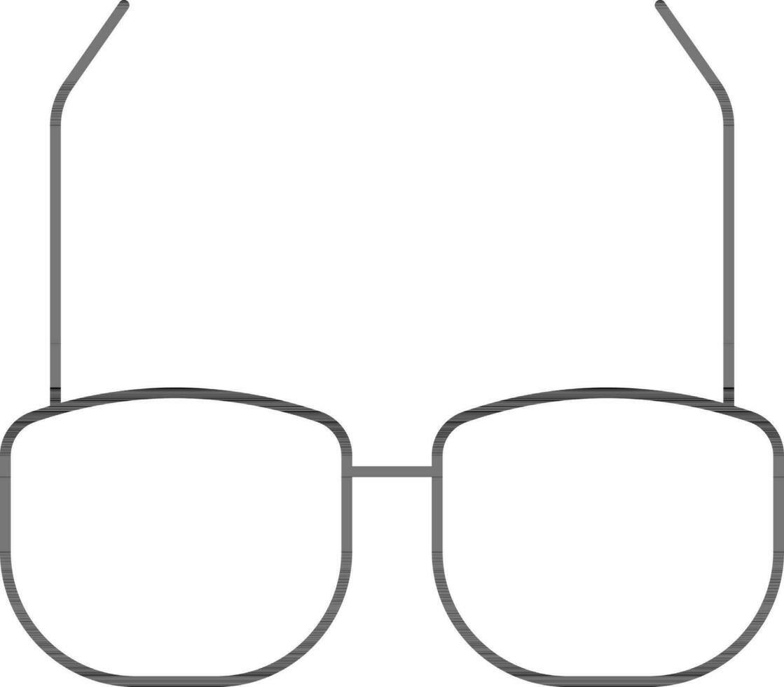 Goggles Icon In Black Line Art. vector