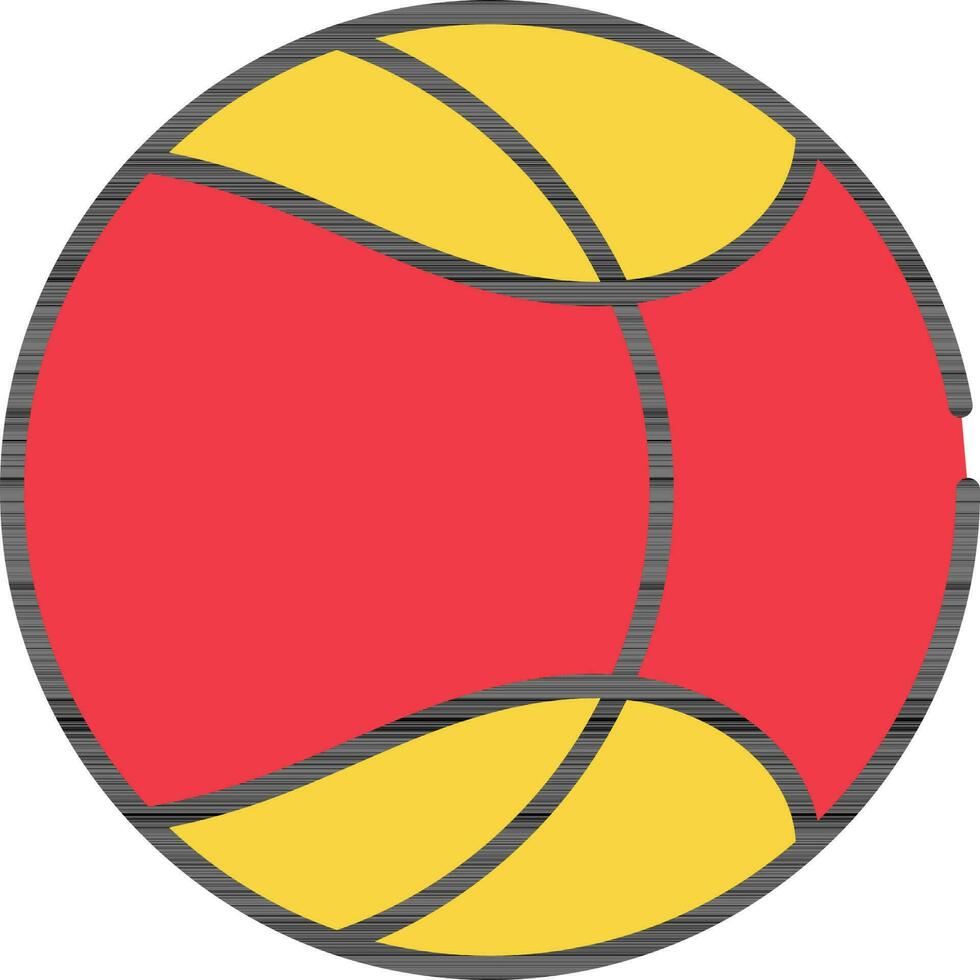 baloncesto icono en rojo y amarillo color. vector