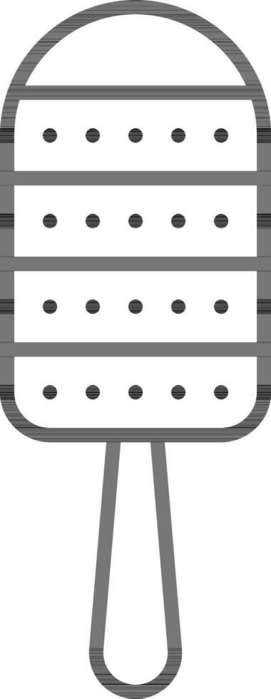Isolated Popsicle Icon In Black Line Art. vector