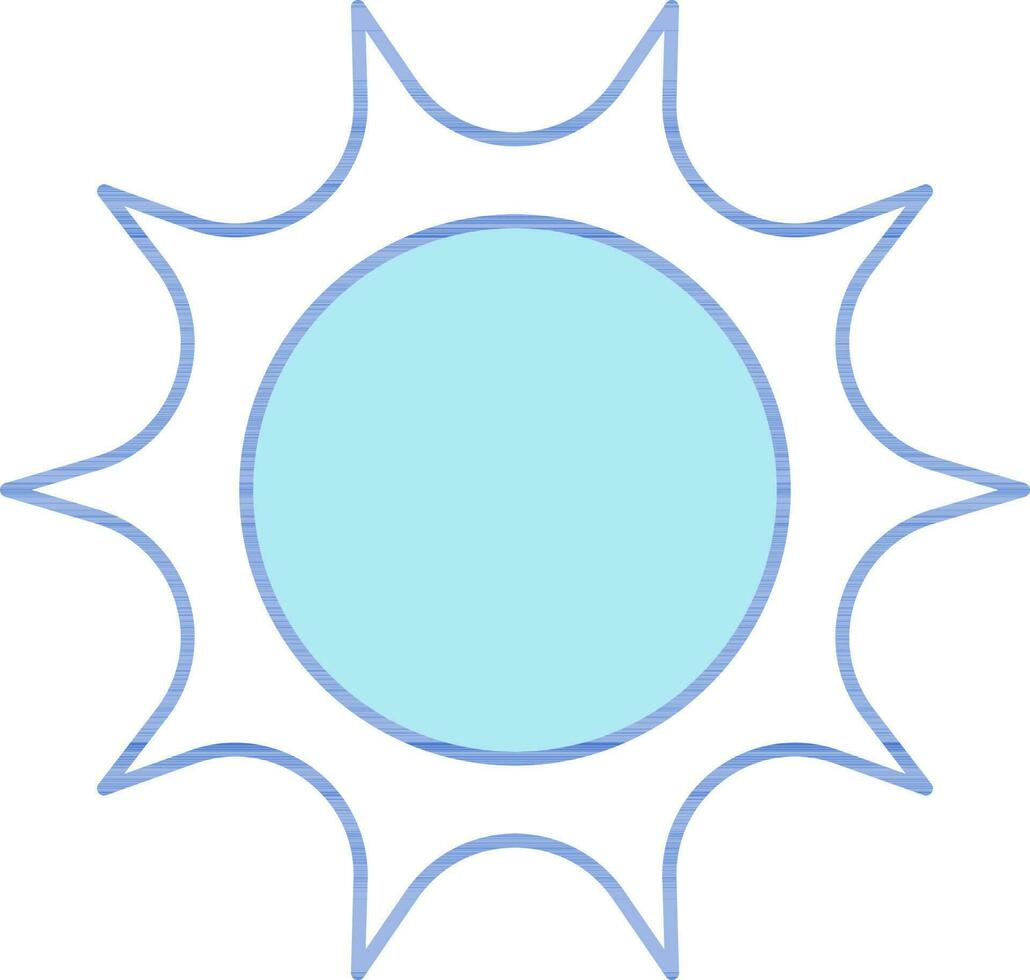 Illustration Of Sun Icon In Blue And White Color. vector