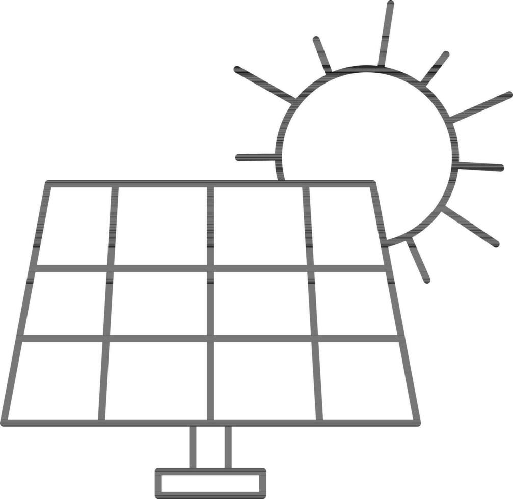 lineal estilo solar panel o energía icono. vector