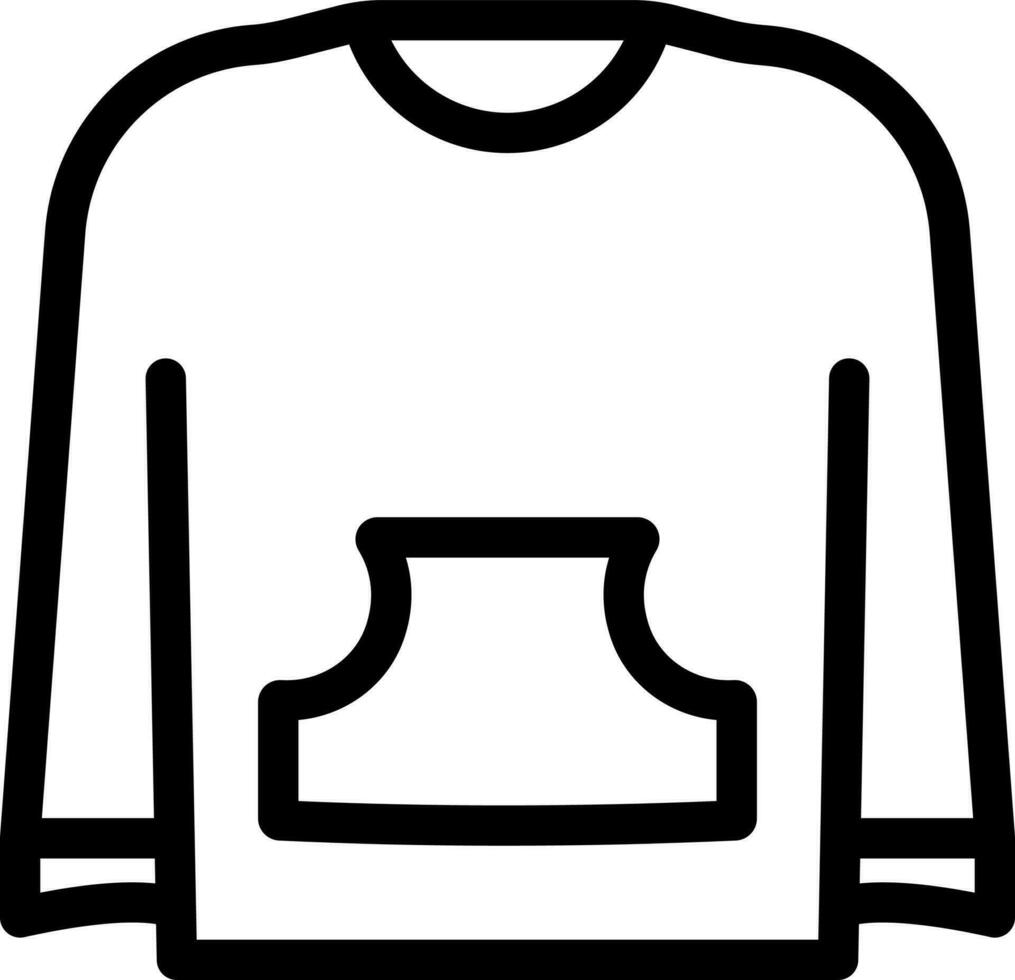 Vector Illustration of Sweater Or Jacket In Flat Style.