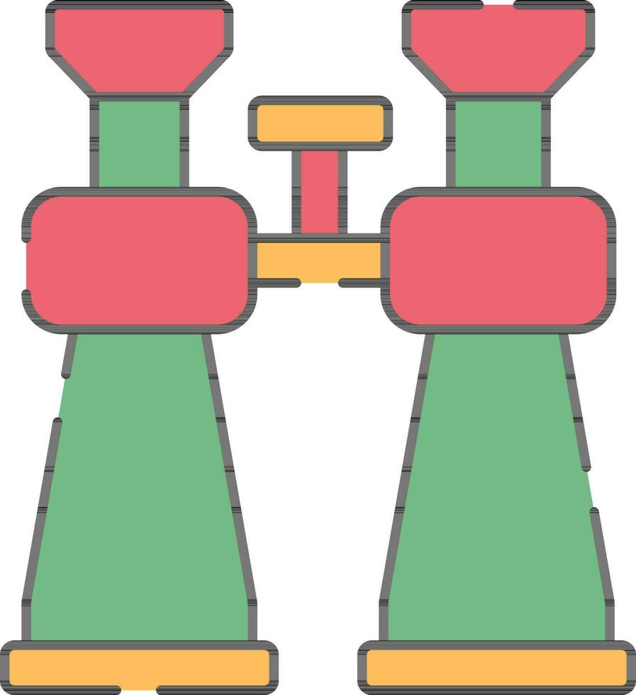 Vector Illustration of Colorful Binocular.