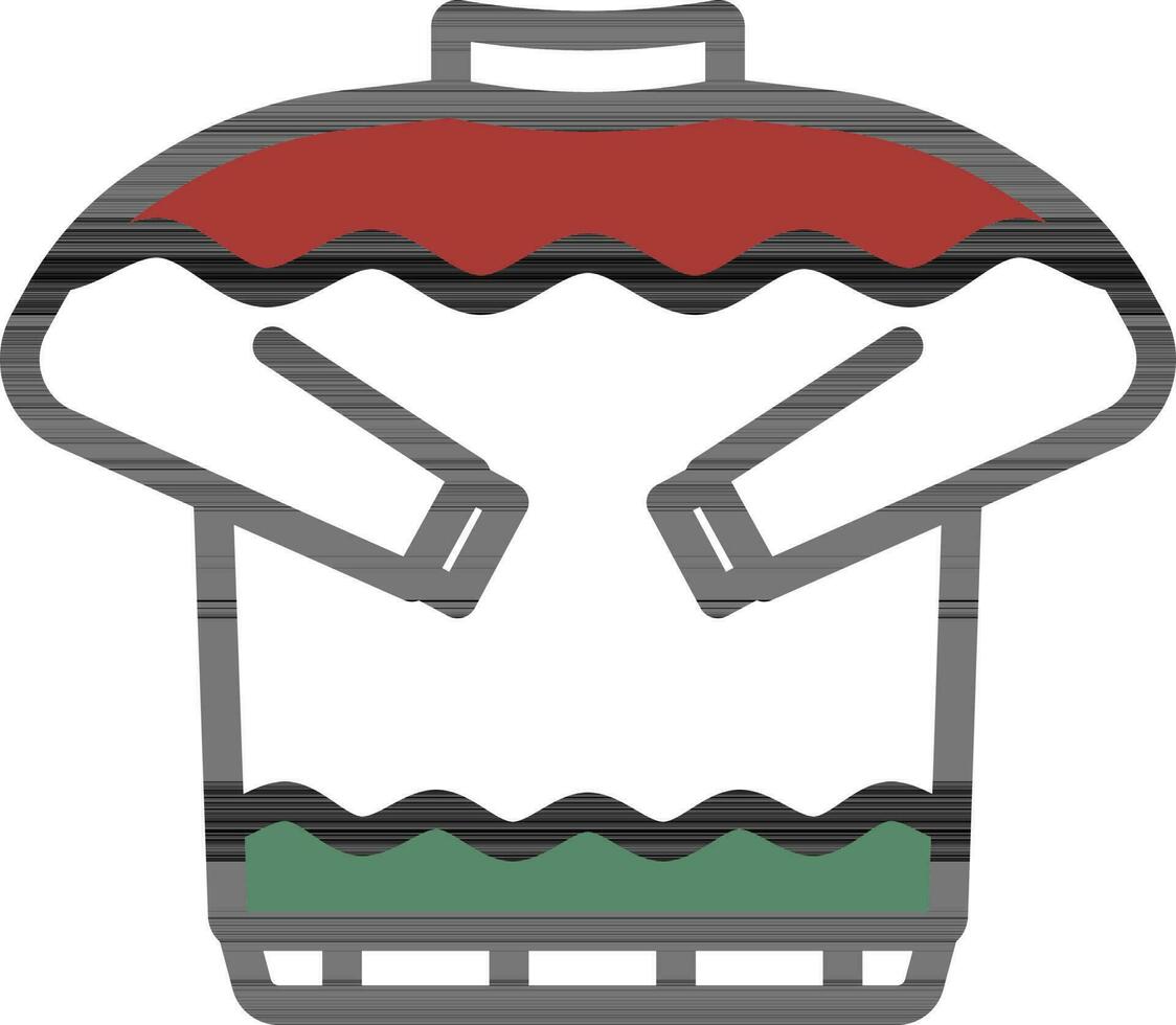 Colorful Sweater Icon In Flat Style. vector