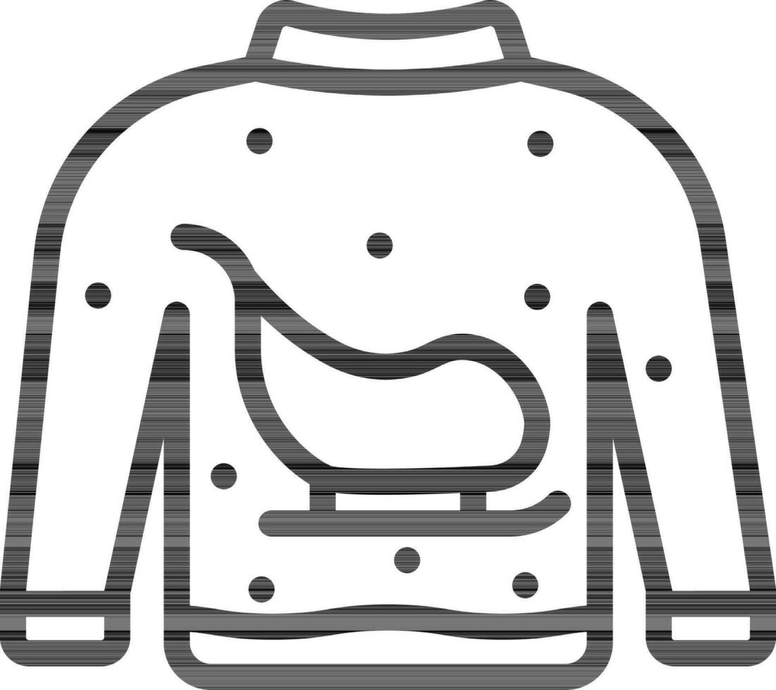 Sweater Icon In Flat Style. vector