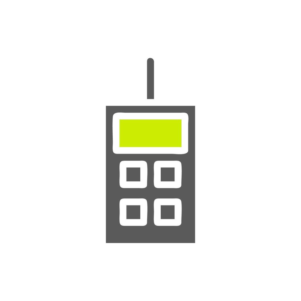 Walkie Talkie icon solid grey vibrant green colour military symbol perfect. vector