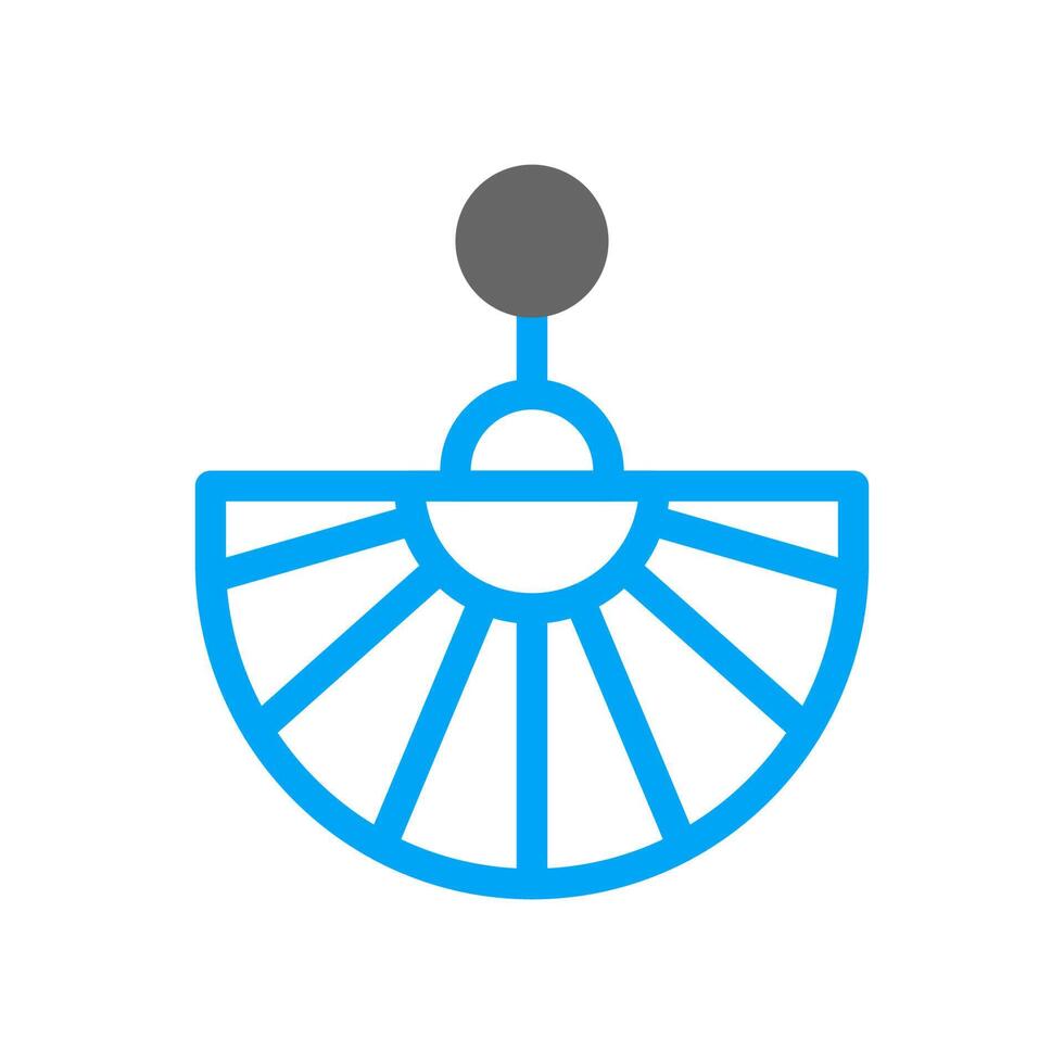 Fan icon duotone blue grey colour style chinese new year symbol perfect. vector