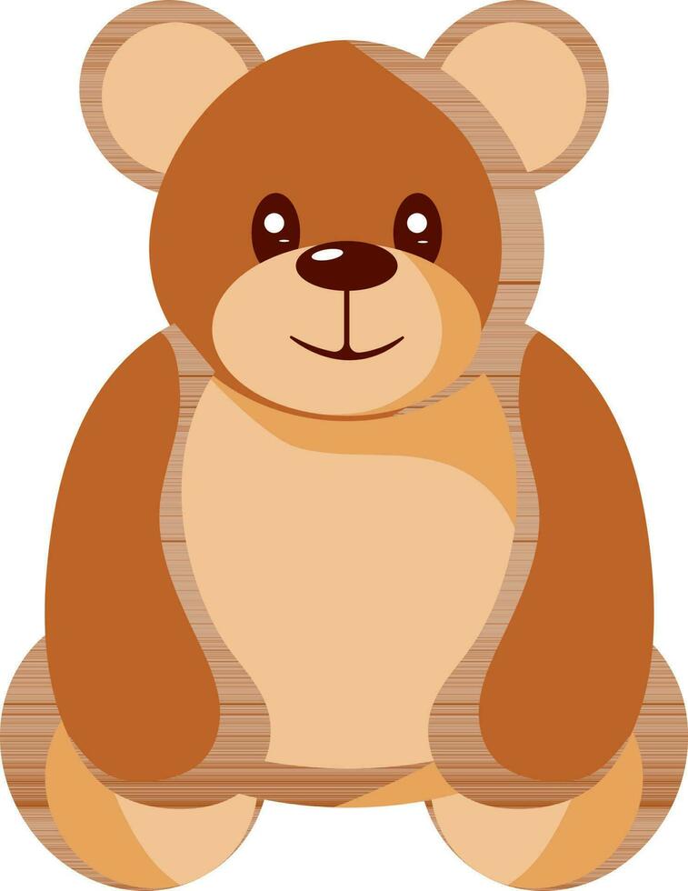 osito de peluche oso icono o símbolo en marrón color. vector