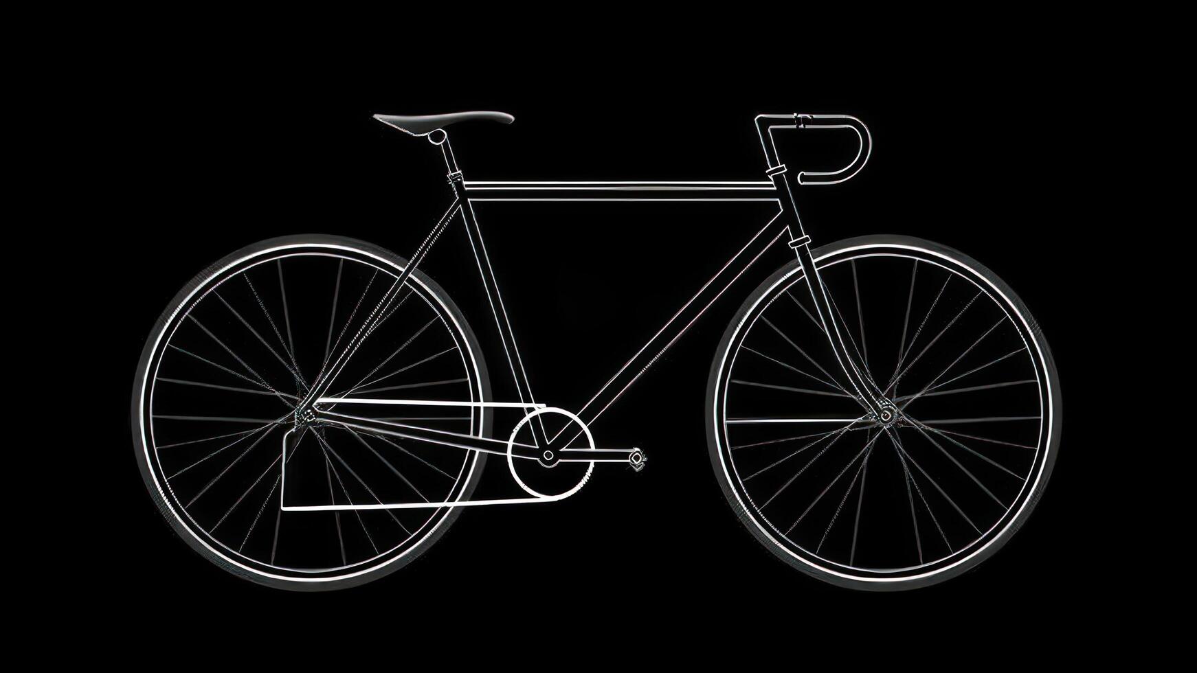 la carretera bicicleta logo en oscuro antecedentes generativo ai foto