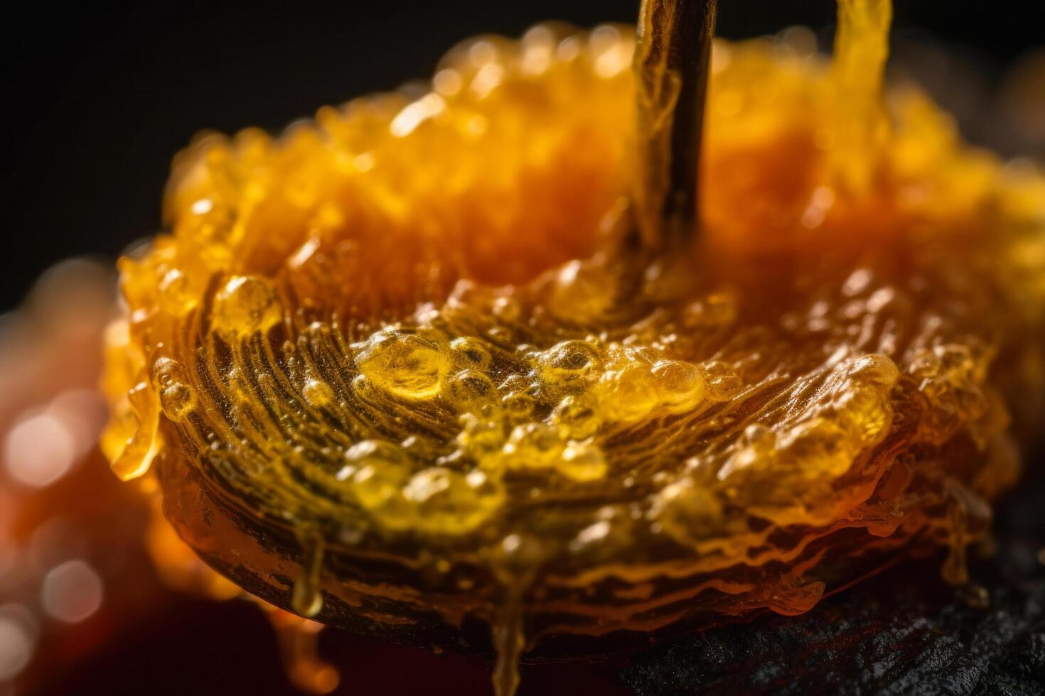 golden resin concentrate cannabis with high thc photo