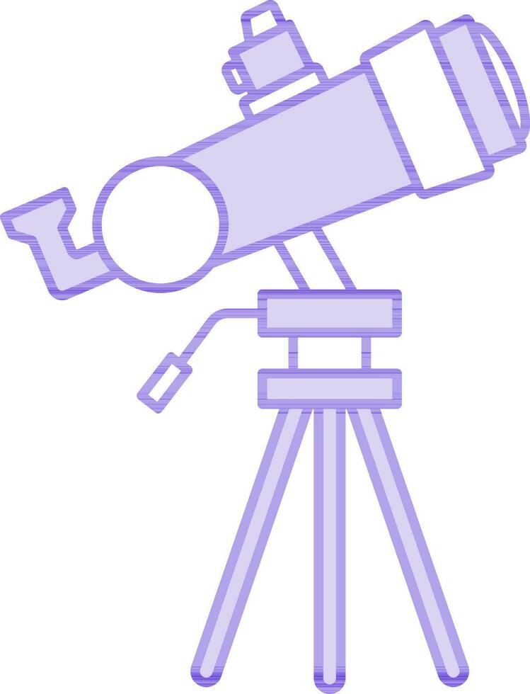 Illustration of Tripod Telescope Icon Flat Style. vector