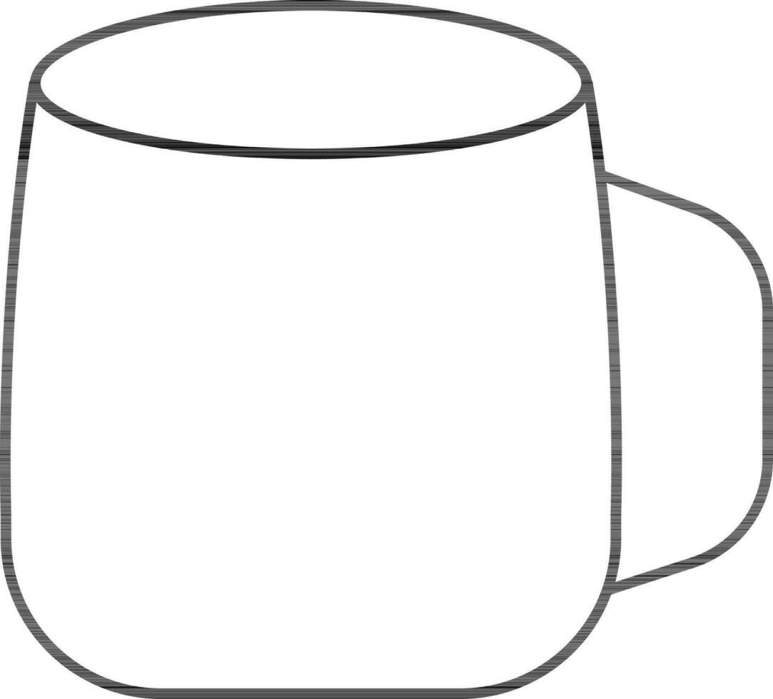 Isolated Cup Icon In Linear Style. vector