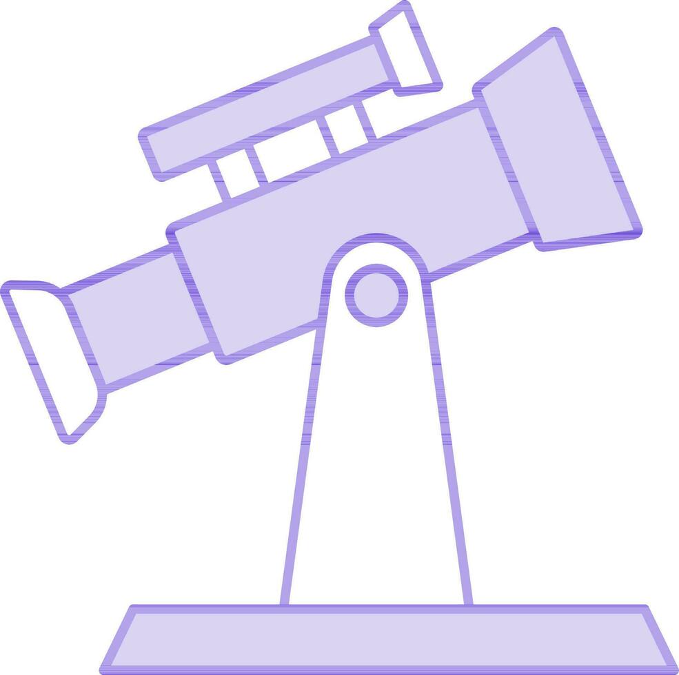 Illustration of Telescope Icon in Flat Style. vector