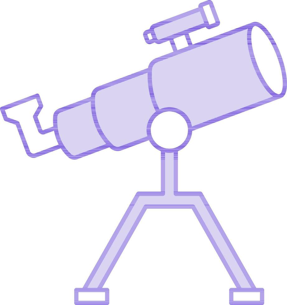 Illustration of Telescope Icon in Flat Style. vector