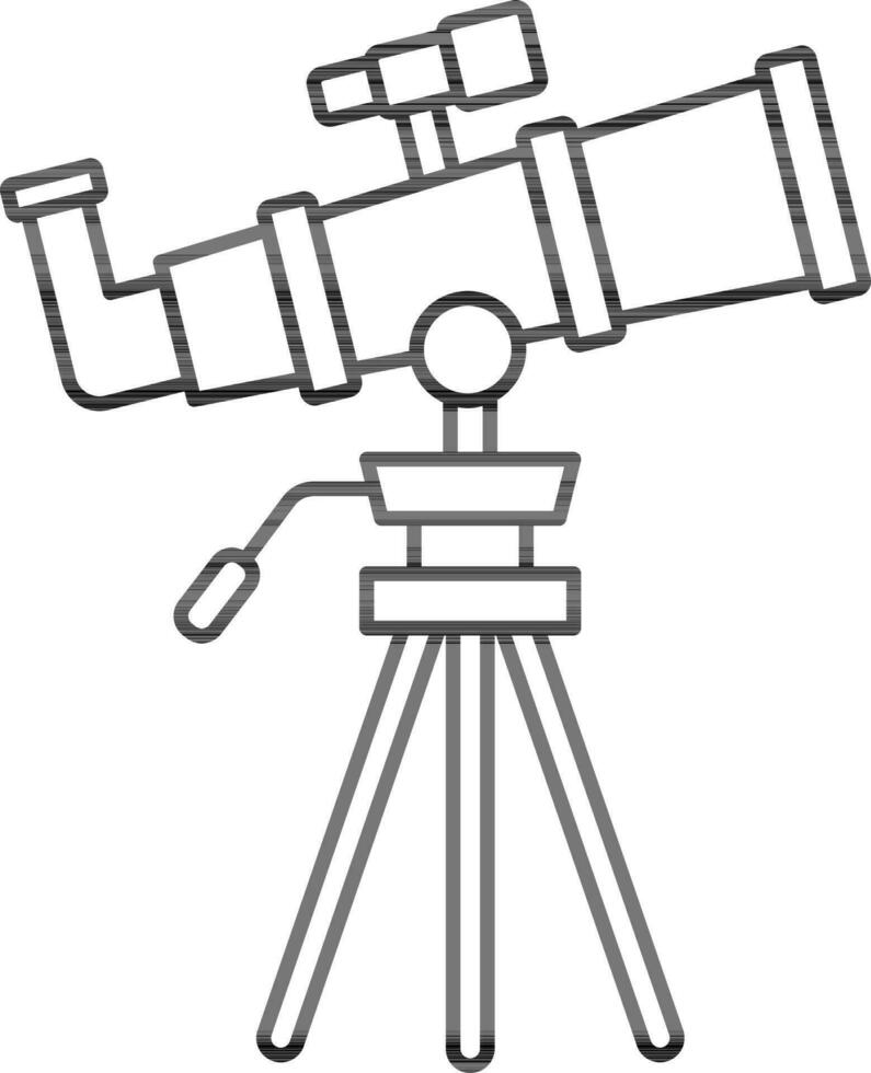 Illustration of Telescope Icon in Flat Style. vector