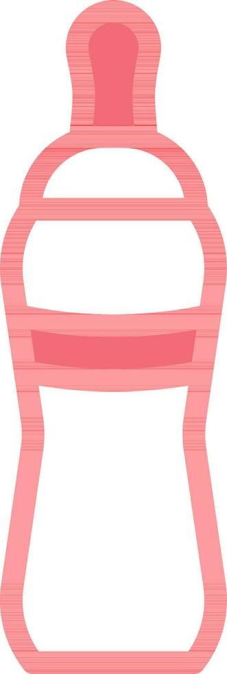 Feeding Bottle Icon In Red And White Color. vector
