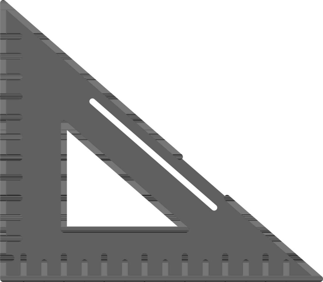 gris triángulo regla icono en blanco antecedentes. vector