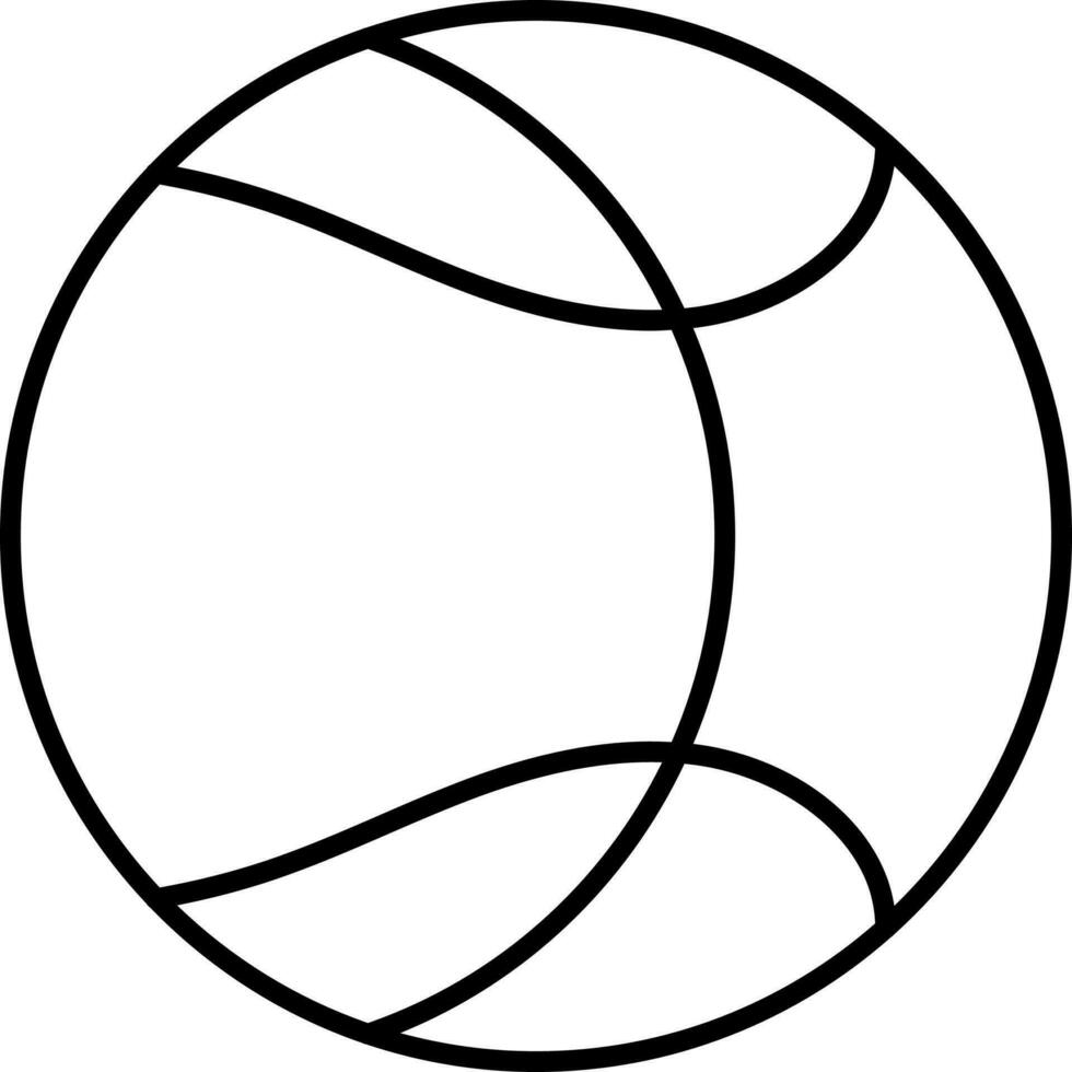 Basketball Icon In Black Line Art. vector