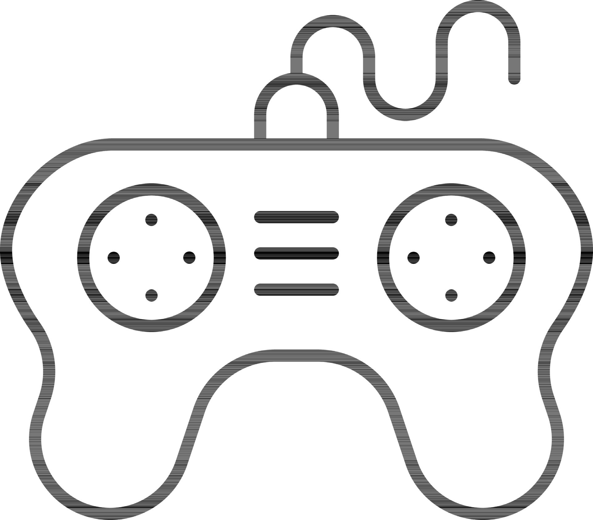 Game Controller Black Line Art Icon. 24457704 Vector Art at Vecteezy