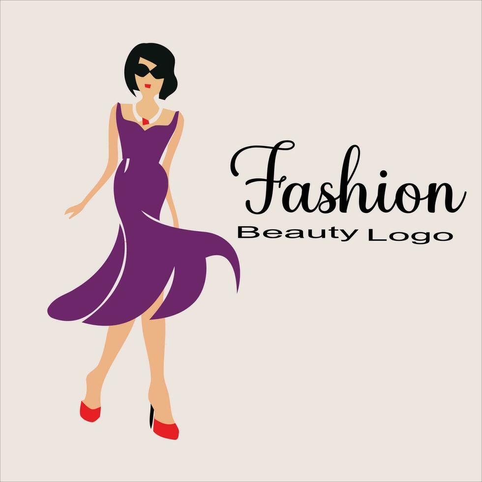 fashion logo creative women beauty life salon beauty logo vector