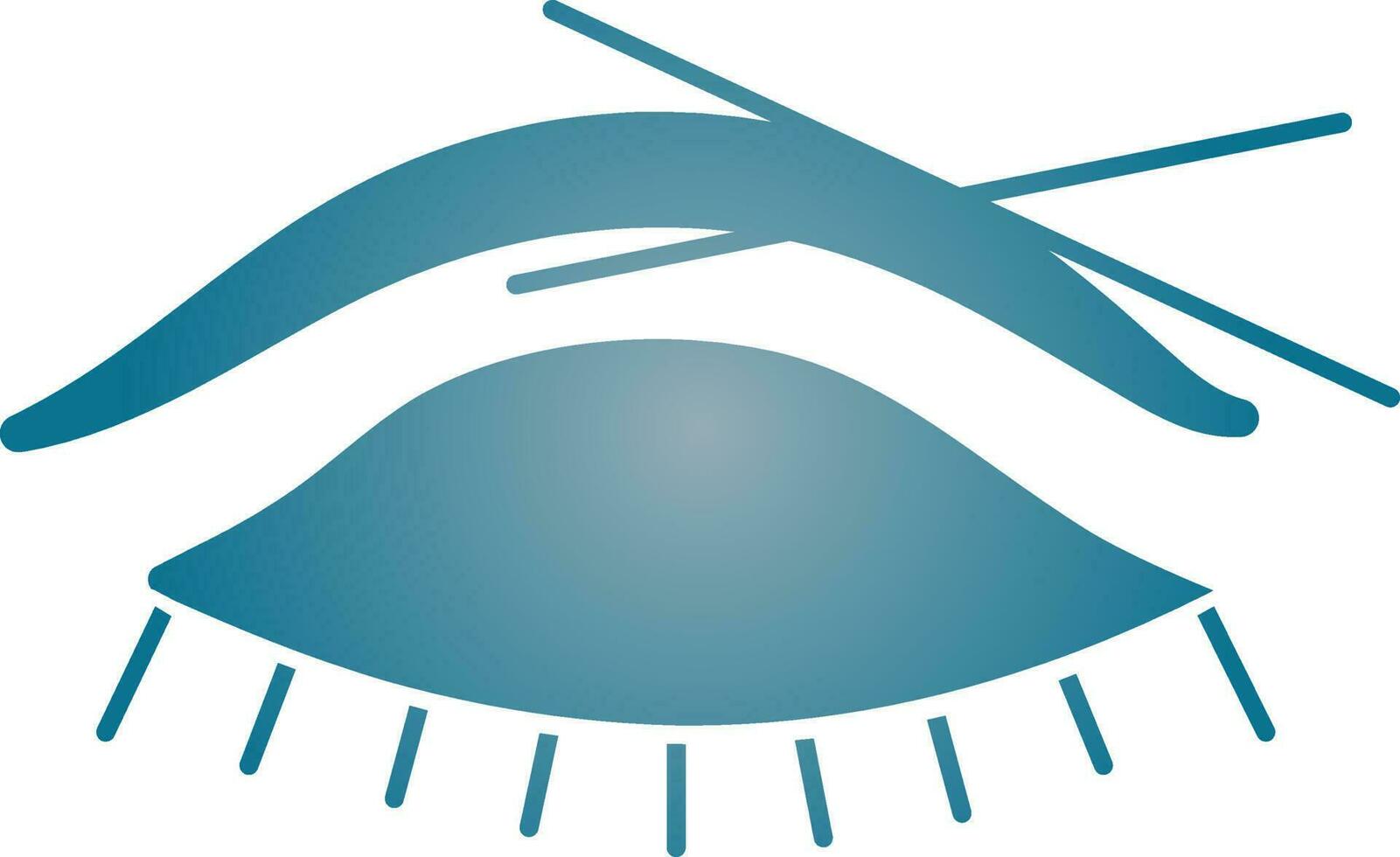 Eyebrow Threading Icon In Blue Color. vector