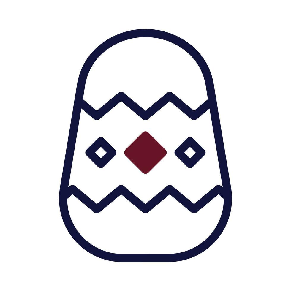 huevo icono duotono granate Armada color Pascua de Resurrección símbolo ilustración. vector