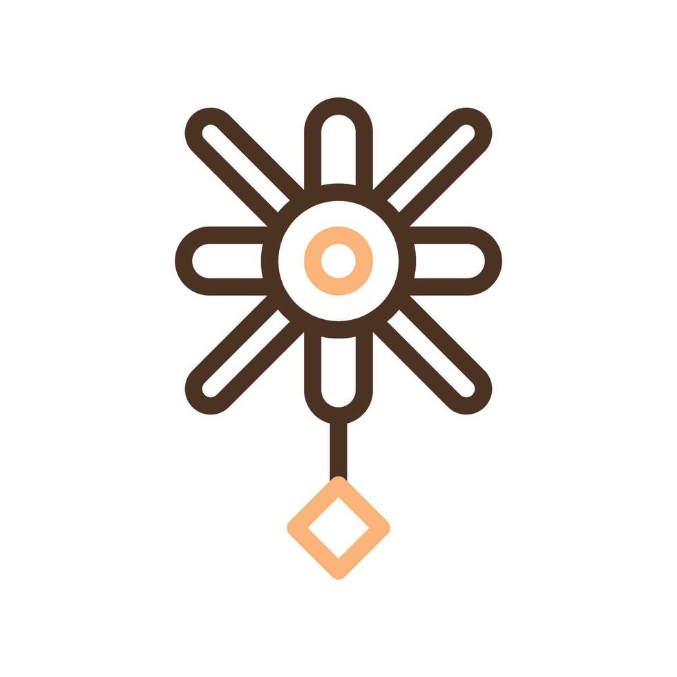 decoración icono duocolor marrón color estilo chino nuevo año símbolo Perfecto. vector