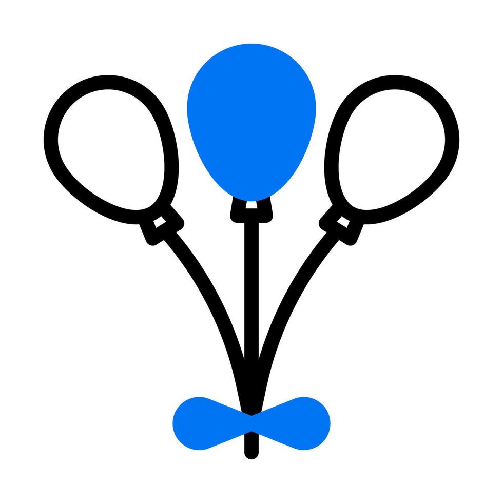 balloon icon duotone blue black colour mother day symbol illustration. vector