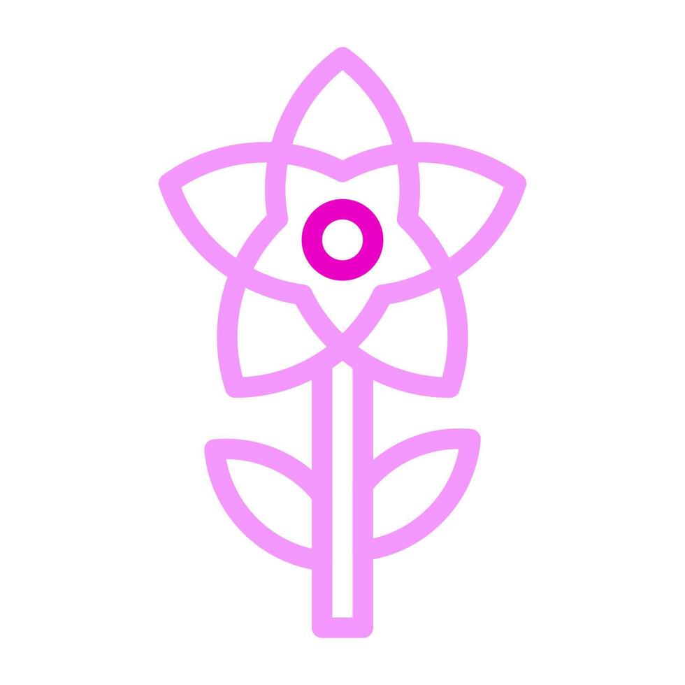 flower icon duocolor pink colour mother day symbol illustration. vector