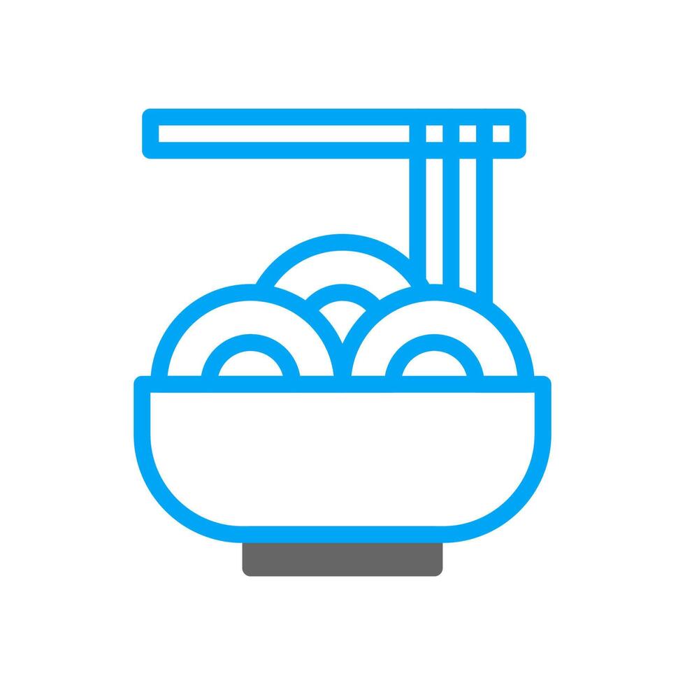 Noodle icon duotone blue grey colour style chinese new year symbol perfect. vector