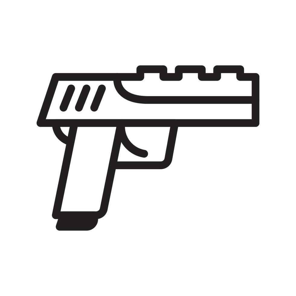 pistola icono duotono negro color militar símbolo Perfecto. vector