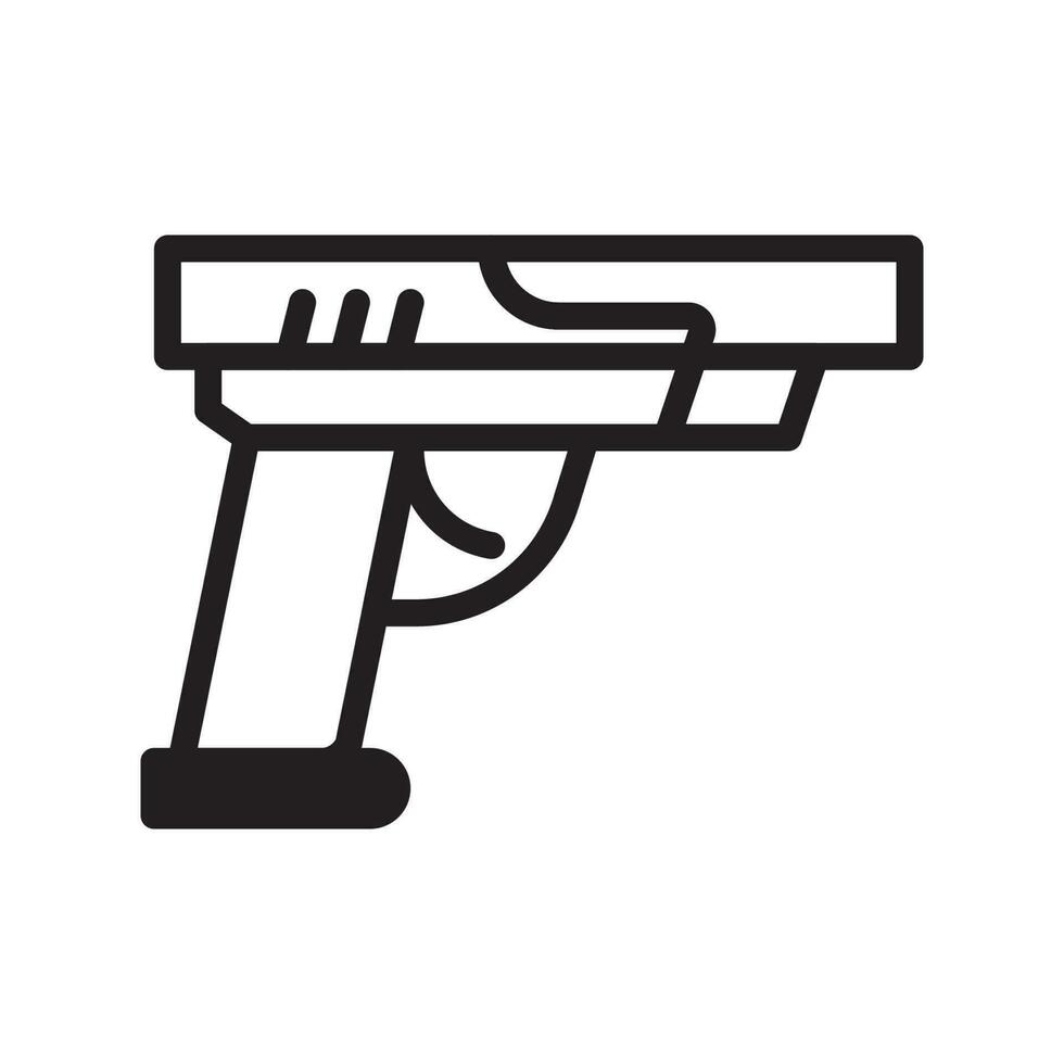 pistola icono duotono negro color militar símbolo Perfecto. vector