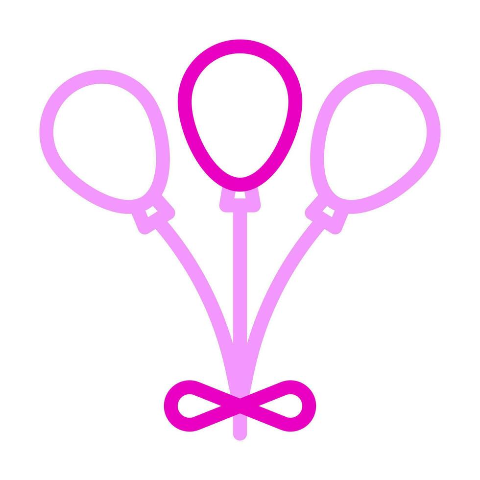 balloon icon duocolor pink colour mother day symbol illustration. vector