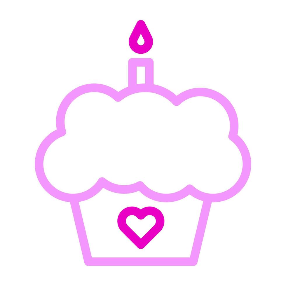 cake icon duocolor pink colour mother day symbol illustration. vector