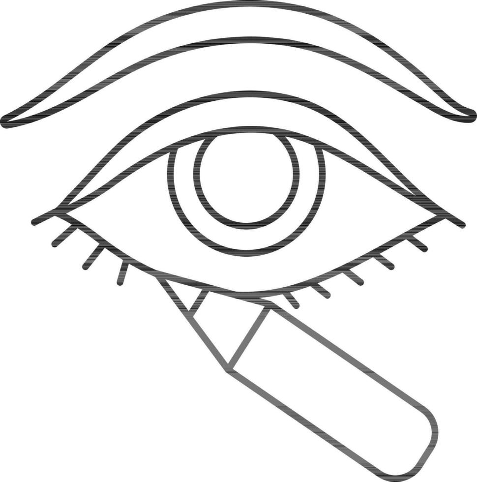 Eyeliner Makeup Icon In Stroke Style. vector