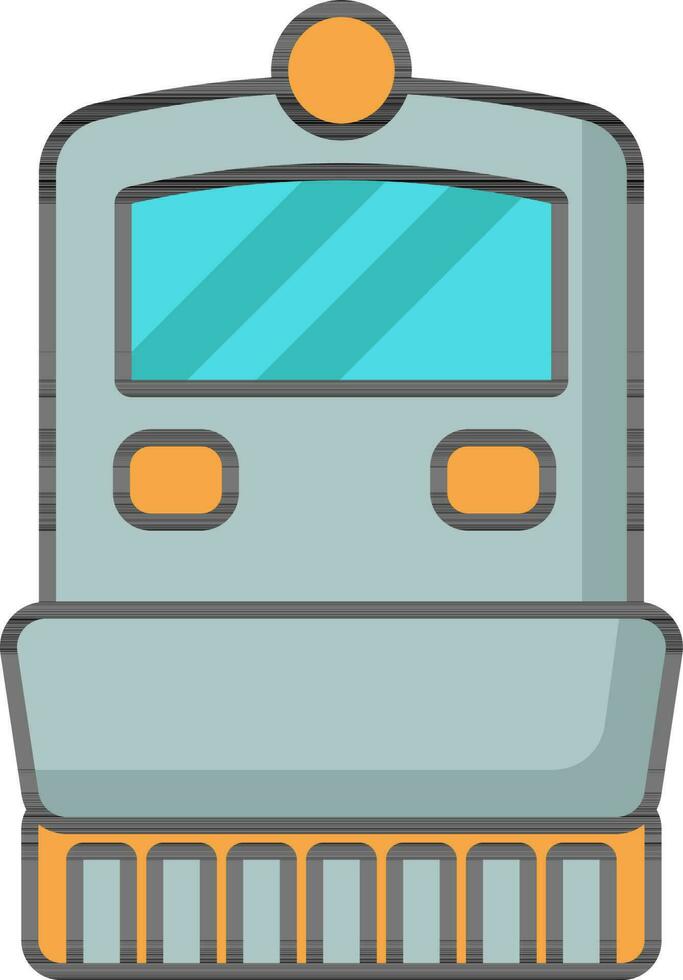 vistoso tren icono en plano estilo. vector