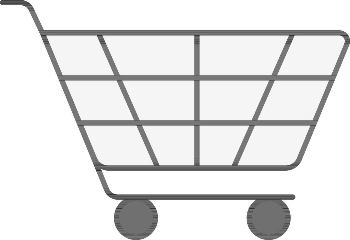 plano estilo compras carro icono. vector