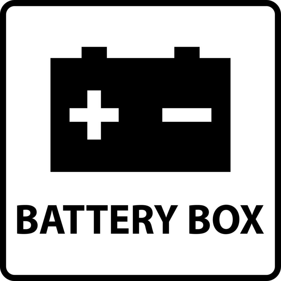 Symbol Battery Sign Battery Box On White Background vector