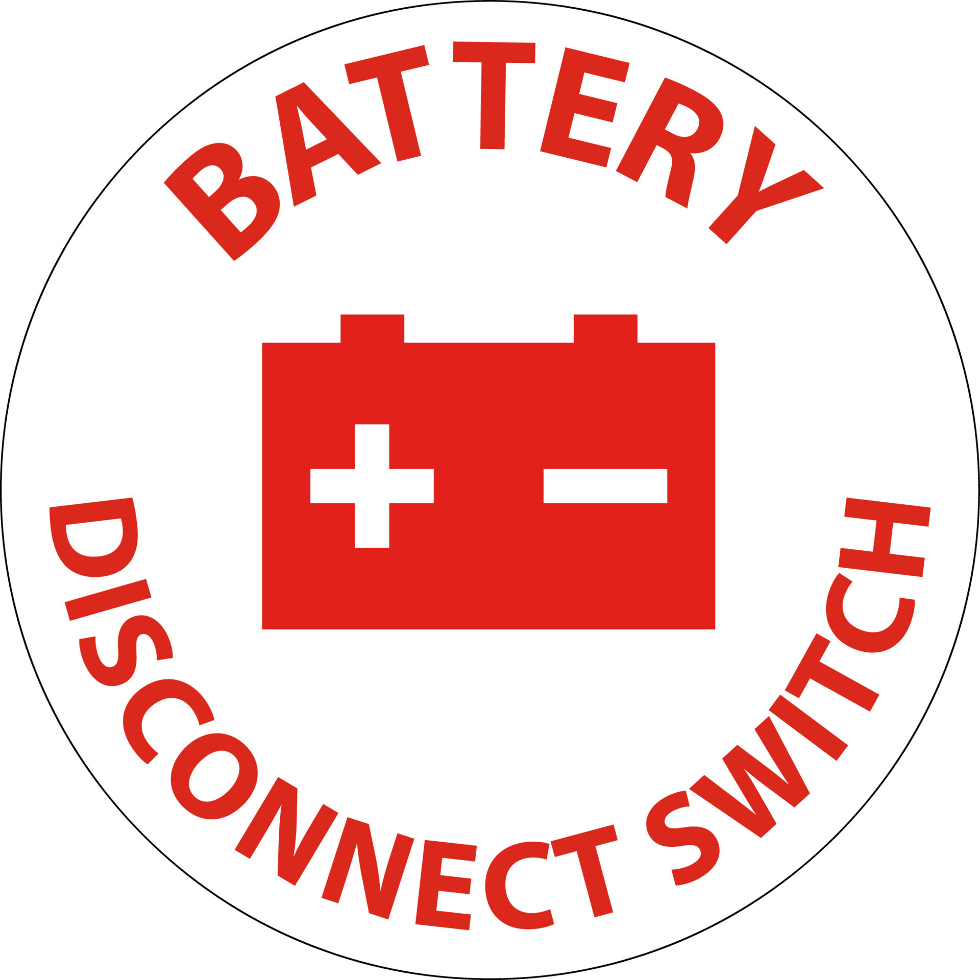 Battery Disconnect Switch Sign On White Background 24458227 Vector Art
