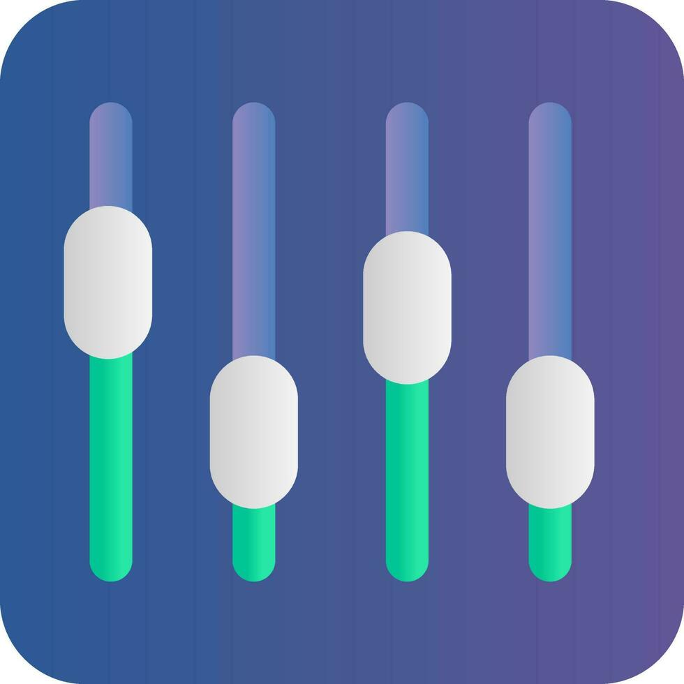 Slider Bar Icon Or Symbol In Blue And Green Color. vector