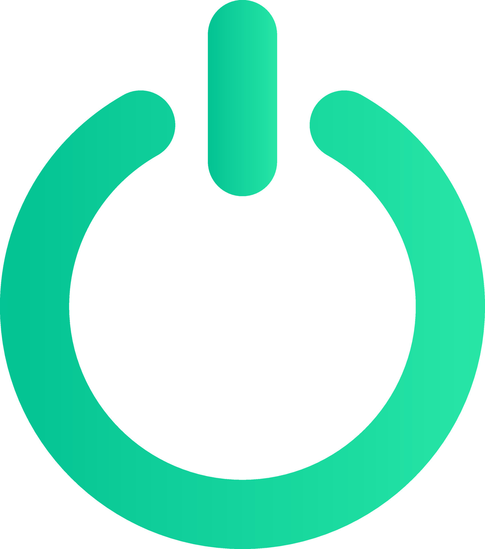 Green Power Button Icon On White Background. 24458502 Vector Art at ...